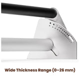Countertop Dough Sheeter: Wide thickness range from 0 to 26 mm.