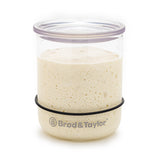 Small-sized Sourdough Starter Jar containing mature sourdough starter.