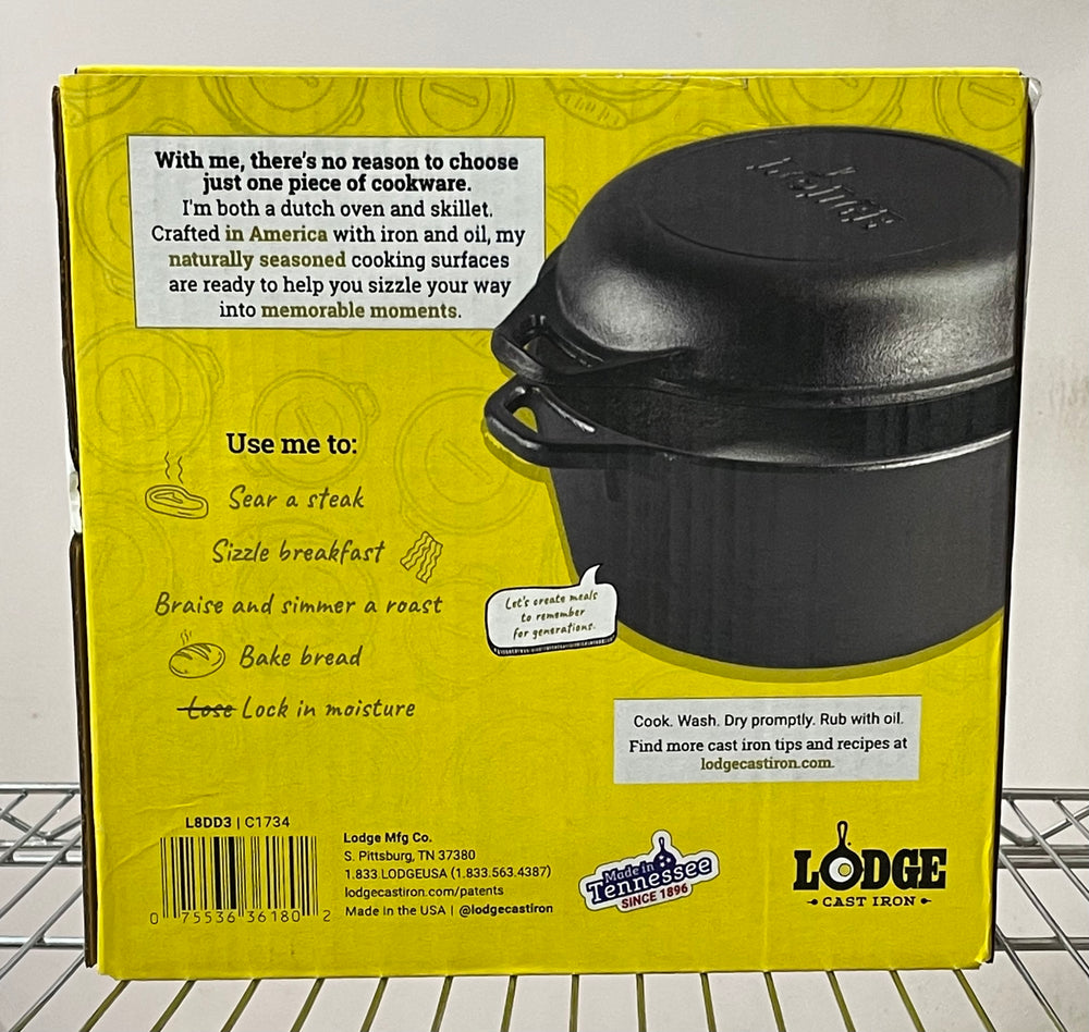 CAST IRON COMBO COOKER WITH DEER HEAD LID - Touchard